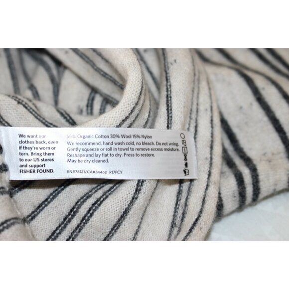 Eileen Fisher - Peppered Organic Cotton Wool Boxy Sweater, Maple Oat, Med - Picture 7 of 9